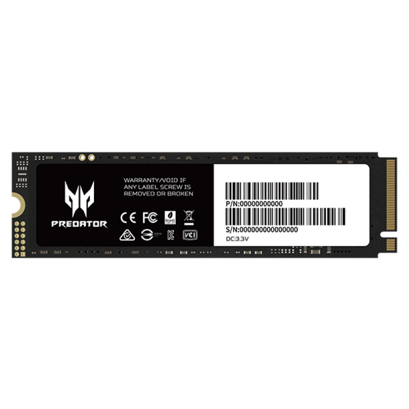 UNIDAD DE ESTADO SOLIDO SSD INTERNO PREDATOR GM7 1TB M.2 2280 NVME PCIE GEN 4X4 LECT.7200 ESCRIT.6300 MBS 3D TLC NAND PC LAPTOP MINIPC (BL.9BWWR.118)