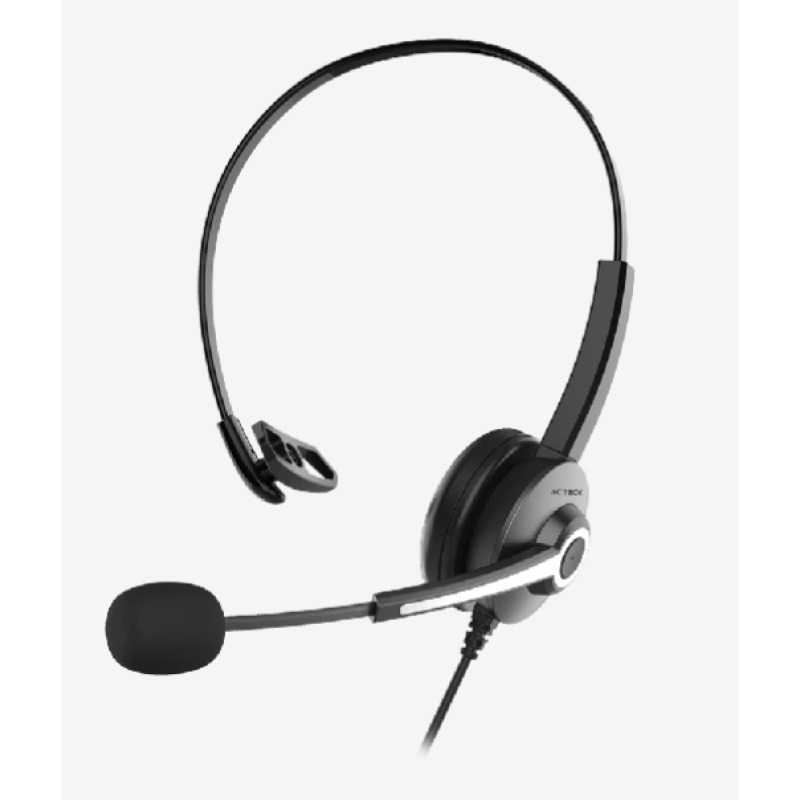 AUDIFONOS ACTECK CENTRIC PRO HN620 / ALAMBRICOS / DIADEMA PARA CONFERENCIA / USB / MICROFONO FLEXIBLE / 4 BOTONES CONTROLADORES / NEGRO / AC-935326