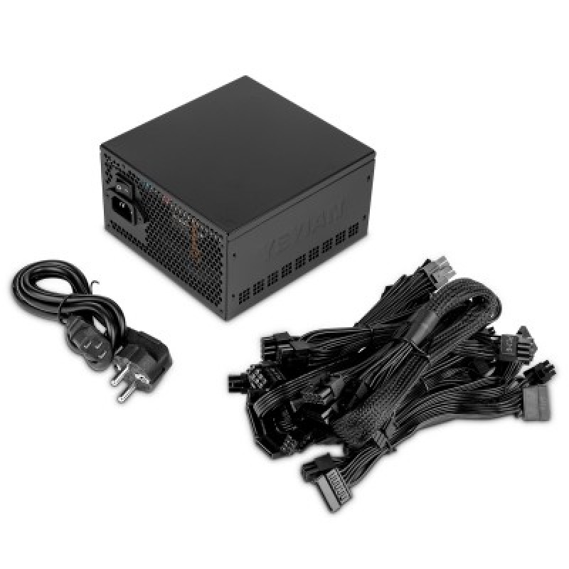 FUENTE DE PODER YEYIAN (YFG-85031-01) 850W, MODULAR, 80PLUS ORO, VENTILADOR DE 140 MM, NEGRO