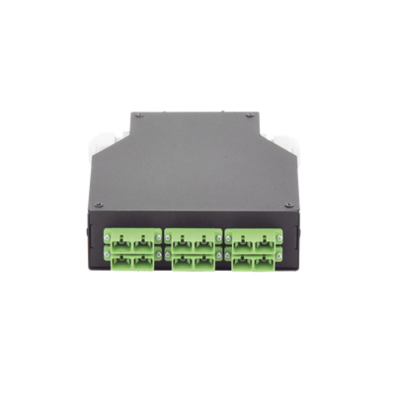 Distribuidor de Fibra Óptica para Riel Din 6 Acopladores SC/APC Duplex Monomodo con Charola de Empalme image 2
