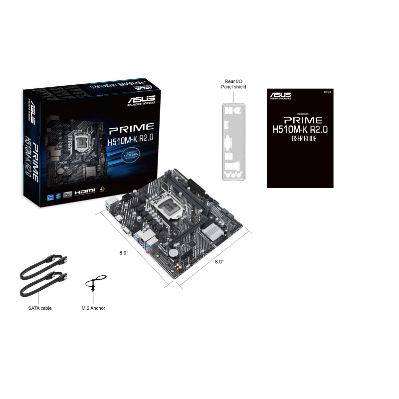 MB ASUS H470 INTEL S-1200 11A GEN/2X DDR4 2666/HDMI/VGA/M.2/4X USB3.2/MICRO ATX/GAMA BASICA image 4