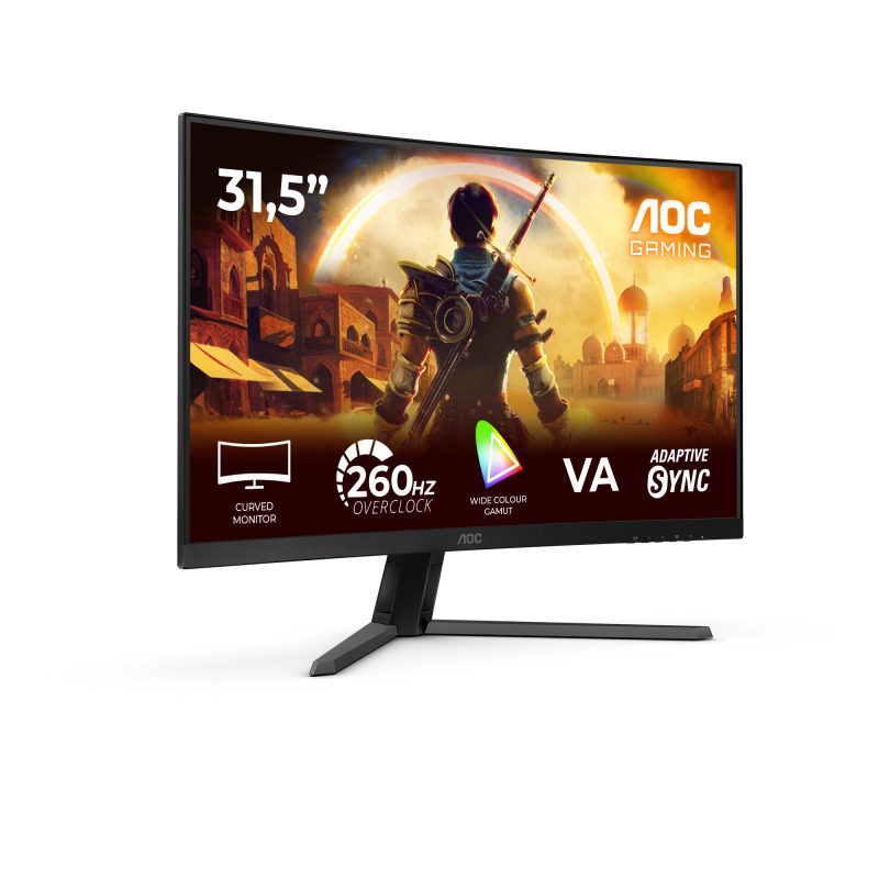 MONITOR AOC GAMER CURVO 32 / C32G42ZE / PANEL VA / 240 HZ / T.R. 4 MS GTG / 0.3 MS MPRT / ADAPTIVE SYNC  / HDMI / VGA / DP / ASPECTO 16:9 / RESOLUCION 1920 X 1080 / BRILLO 300 CD/M2 / VESA           image 3