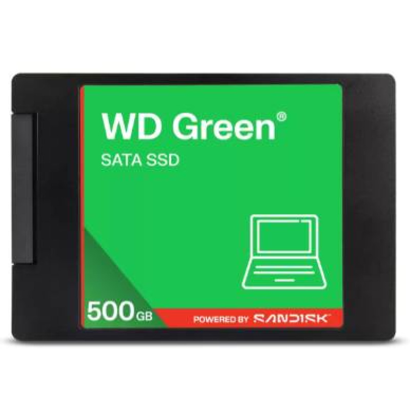UNIDAD SSD 2.5" WD 500GB (WDS500G5G0A) GREEN, SATA3, 7MM