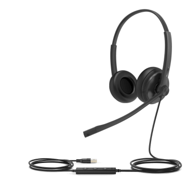 Diadema Alámbrica UH34 Dual de Yealink USB Compatible con Teléfonos IP y Computadoras