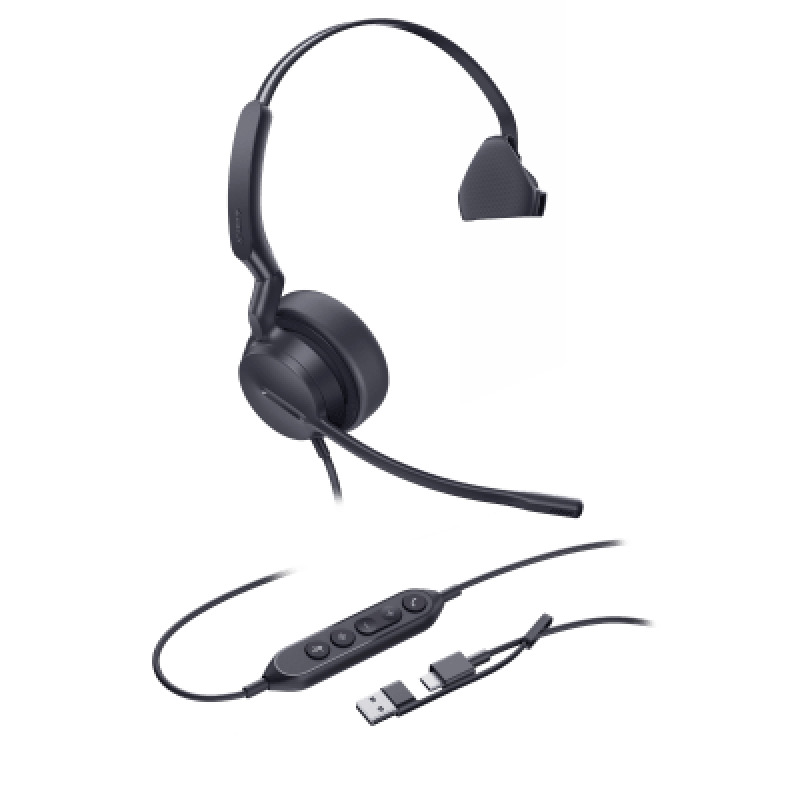 Diadema Alámbrica Yealink UH42 Mono con Audio HD y Conectividad USBC/A Certificada con Microsoft Teams