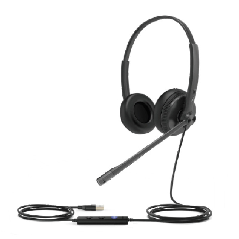 Diadema Alámbrica UH34 Dual de Yealink USB Compatible con Teléfonos IP y Computadoras