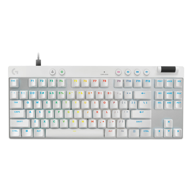 TECLADO LOGITECH G PRO X TKL RAPID ANALOG SWITCHES USB WH (920-013132)