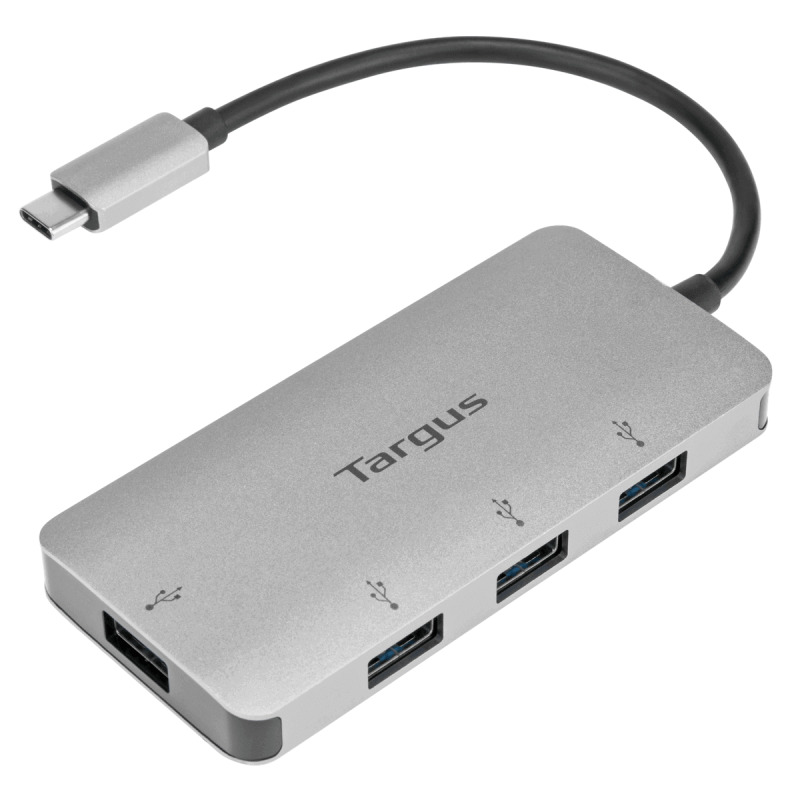 HUB-C TARGUS ACH226BT 4 PORT TO USB-A 3.0 COLOR PLATA