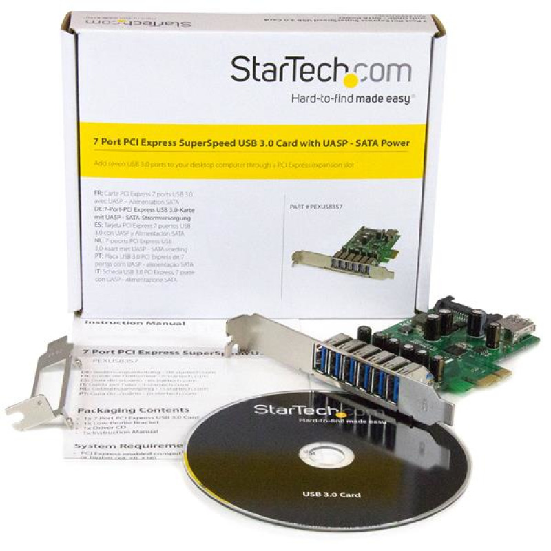 TARJETA PCI EXPRESS DE 7 PUERTOS USB 3.0 CON PERFIL BAJO O COMPLETO - STARTECH.COM MOD. PEXUSB3S7 image 5