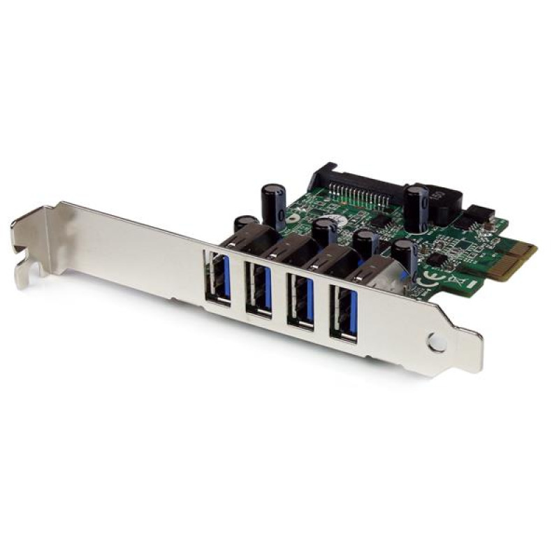 TARJETA PCI EXPRESS - ADAPTADOR PCI-E USB 3.0 CON UASP DE 4 PUERTOS Y ALIMENTACIóN SATA - CONTROLADOR SUPERSPEED - 4X USB A - STARTECH.COM MOD. PEXUSB3S4V