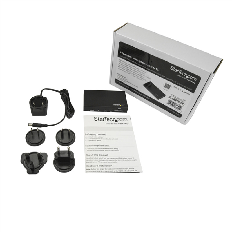 SPLITTER HDMI DE 2 PUERTOS HDR 4K 60HZ - DIVISOR HDMI 1 ENTRADA 2 SALIDAS - SPLITTER HDMI 2 SALIDAS - DIVISOR DE PUERTOS HDMI - STARTECH.COM MOD. ST122HD202 image 5