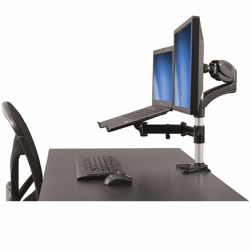 SOPORTE PARA UN MONITOR - BRAZO PARA MONITOR Y BASE PARA LAPTOP CON AJUSTE DE ALTURA DE UN TOQUE - CON SOPORTE VESA PARA PANTALLAS DE 27 NEGRO - STARTECH.COM MOD. ARMUNONB image 6