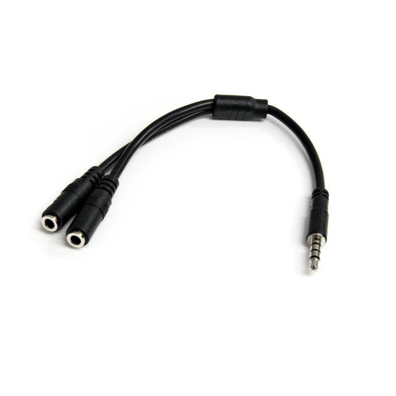ADAPTADOR DIVISOR DE AUDIO MINI-JACK 3.5MM 4 PINES A CONECTORES SEPARADOS DE AUDIFONOS Y DE MICROFONO - M A 2XH - STARTECH.COM MOD. MUYHSMFF image 2