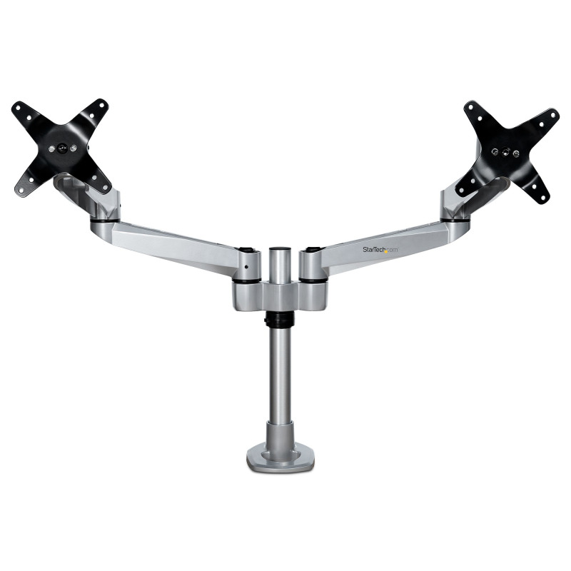 SOPORTE DE ESCRITORIO PREMIUM PARA 2 MONITORES DE HASTA 30 SOPORTE VESA DE ALTURA AJUSTABLE - MONTAJE MORDAJA/OJAL EN ESCRITORIO - PLATA - STARTECH.COM MOD. ARMDUALPS image 2