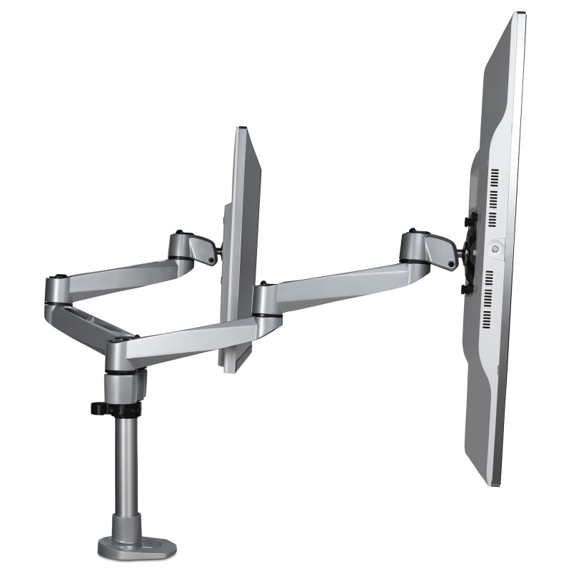 SOPORTE DE ESCRITORIO PREMIUM PARA 2 MONITORES DE HASTA 30 SOPORTE VESA DE ALTURA AJUSTABLE - MONTAJE MORDAJA/OJAL EN ESCRITORIO - PLATA - STARTECH.COM MOD. ARMDUALPS image 6