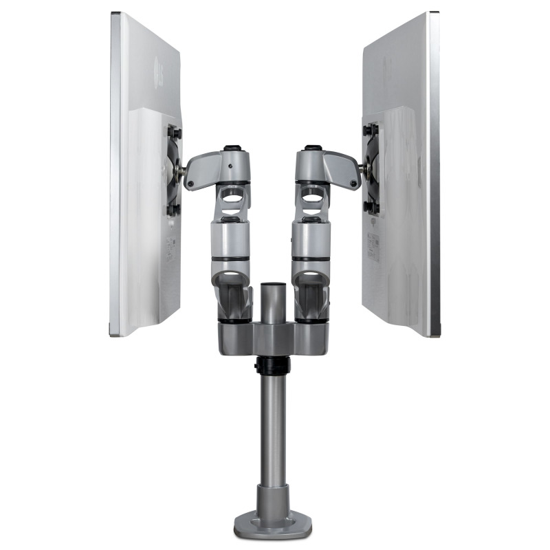 SOPORTE DE ESCRITORIO PREMIUM PARA 2 MONITORES DE HASTA 30 SOPORTE VESA DE ALTURA AJUSTABLE - MONTAJE MORDAJA/OJAL EN ESCRITORIO - PLATA - STARTECH.COM MOD. ARMDUALPS image 7