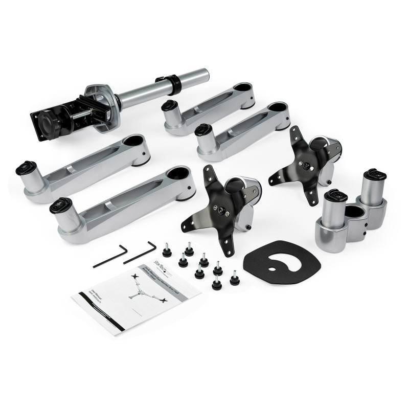 SOPORTE DE ESCRITORIO PREMIUM PARA 2 MONITORES DE HASTA 30 SOPORTE VESA DE ALTURA AJUSTABLE - MONTAJE MORDAJA/OJAL EN ESCRITORIO - PLATA - STARTECH.COM MOD. ARMDUALPS image 17