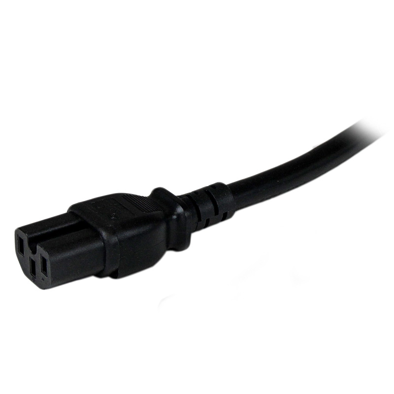 CABLE DE CORRIENTE DE 2.4M DE ALIMENTACIÓN PARA COMPUTADORA - SERVICIO PESADO - 14AWG - NEMA 5-15P A C15 - 15A 125V - STARTECH.COM MOD. PXT515C158 image 2