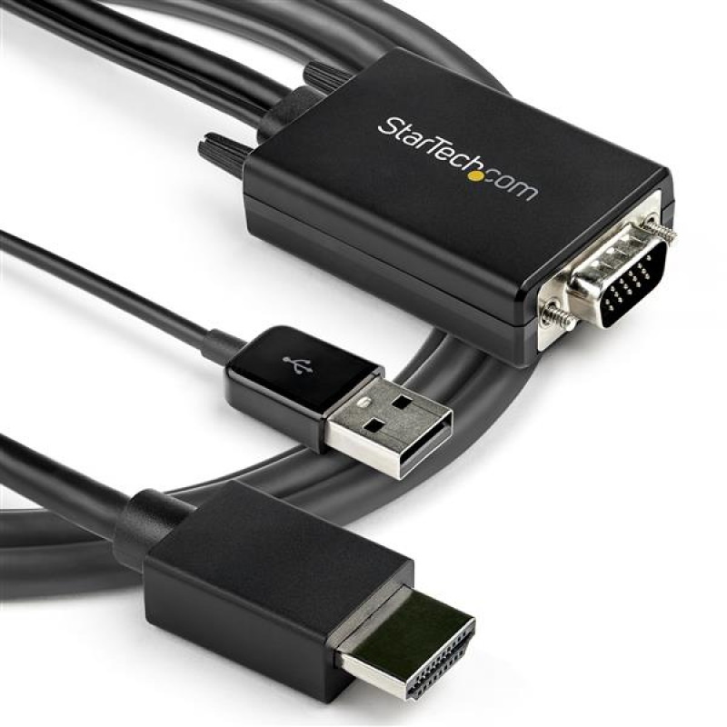 CABLE ADAPTADOR DE VGA A HDMI DE 2M CON AUDIO - 1920 X 1080 - CONVERTIDOR ACTIVO VGA A HDMI - MACHO A MACHO - STARTECH.COM MOD. VGA2HDMM2M image 6
