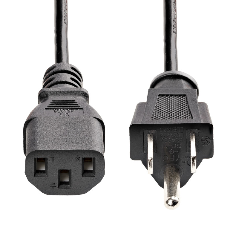 CABLE DE 6M DE ALIMENTACION DE COMPUTADORA, NEMA 5-15P A C13, 10A 125V, 18AWG, CABLE DE REPUESTO PARA IMPRESORA - STARTECH.COM MOD. PXT10120 image 4