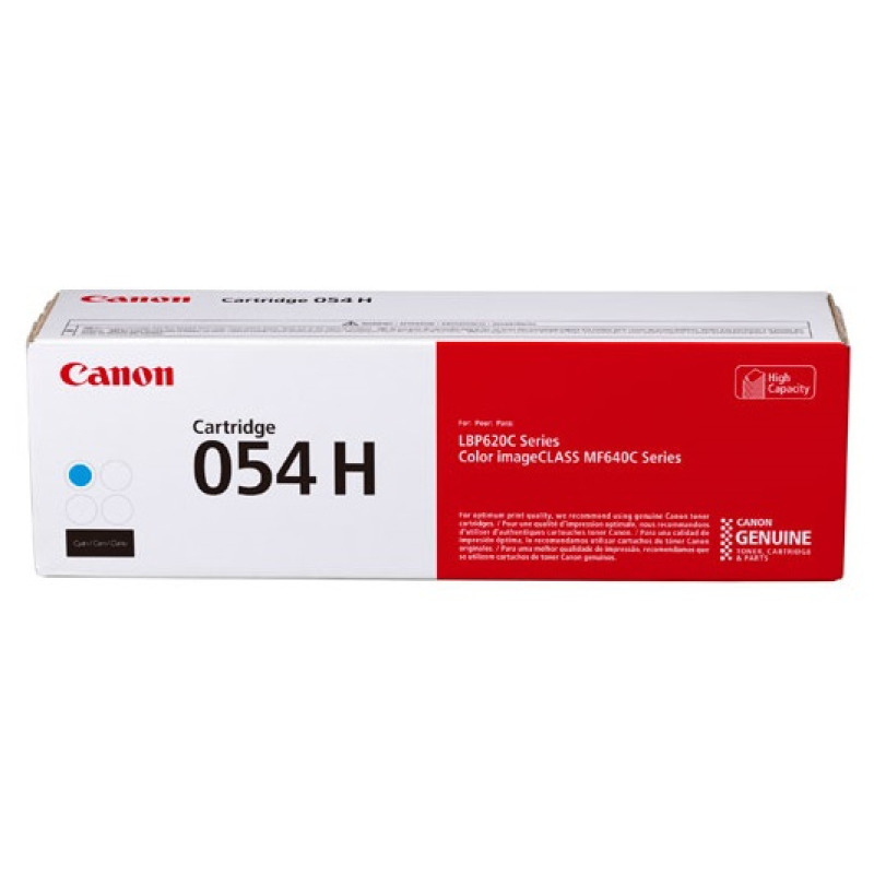 TONER CANON 054 H CYAN,RENDIMIENTO 2,300 PAGINAS,COMPATIBLE LBP622CDW,MF642CDW,MF644CDW