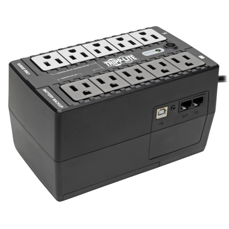 NOBREAK TRIPP-LITE ECO550UPS STANDBY AHORRADOR DE ENERGIA 120V 550VA / 300W, ECO, USB Y 10 CONTACTOS