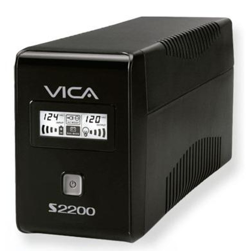 NO BREAK VICA 2200VA/1200W CON 10 TOMAS, 5 REGULADAS Y 5 CON RESPALDO MÁS REGULACION, 3 ANOS DE GARANTIA