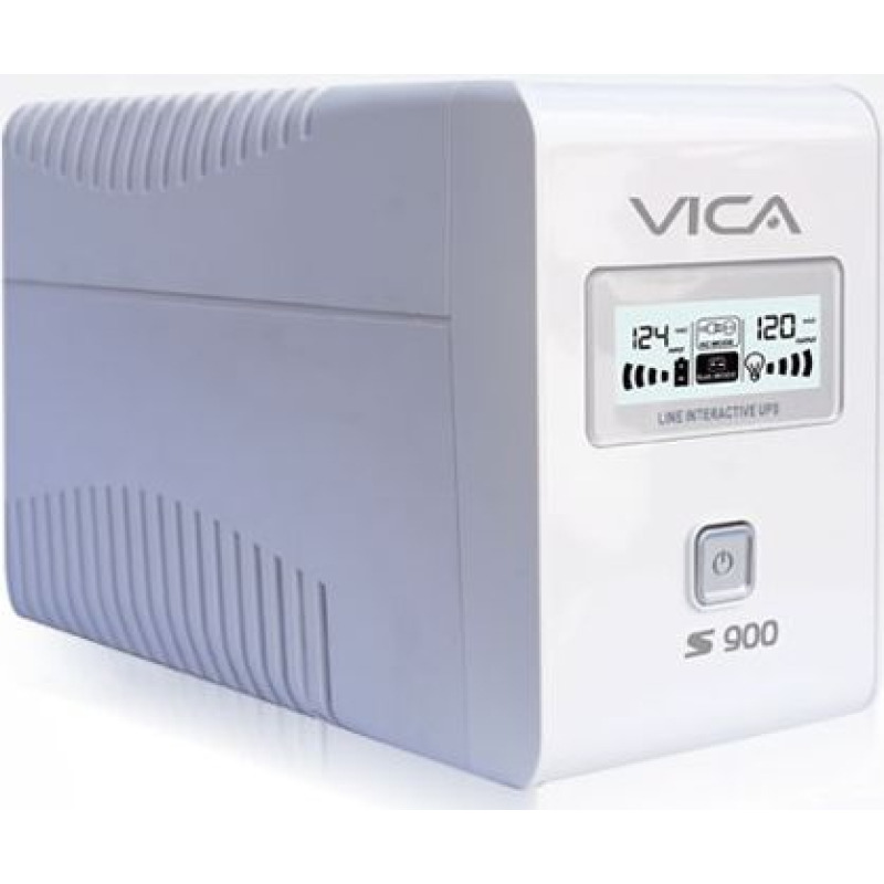 NO BREAK VICA 900VA/550W 6 TOMAS CON REGULADOR PANTALLA LCD NEGRO Y SOFTWARE 3 ANOS GARANTIA
