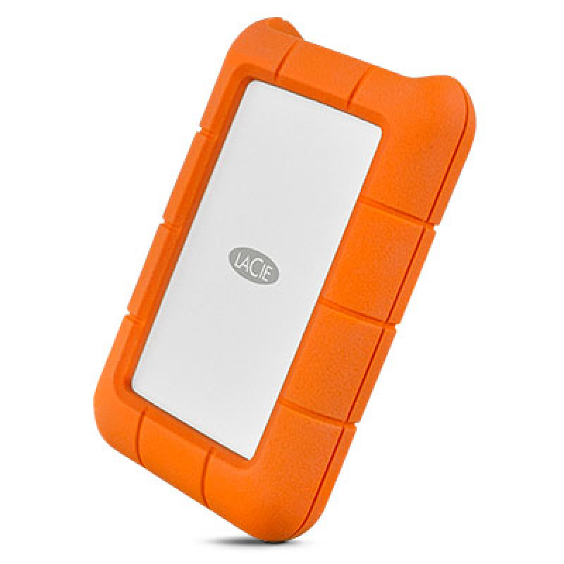 DISCO DURO EXTERNO LACIE RUGGED USB-C 2TB 2.5 PORTATIL USB 3.1 NARANJA-PLATA WINDOWS MAC CONTRAGOLPES AGUA Y POLVO