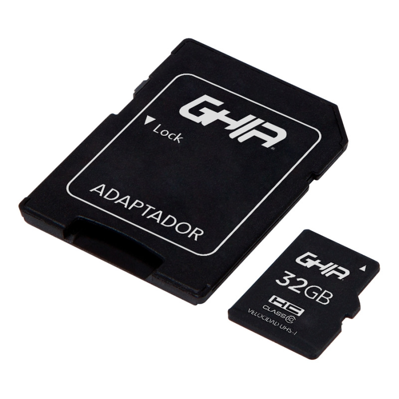 MEMORIA GHIA 32 GB TIPO MICRO SD CLASE 10 CON ADAPTADOR