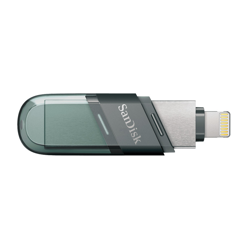 MEMORIA SANDISK 128GB IXPAND FLASH DRIVE FLIP PARA IPHONE/IPAD LIGHTNING/USB 3.1 METLICA CON TAPA DE PLSTICO SDIX90N-128G-GN6NE image 2