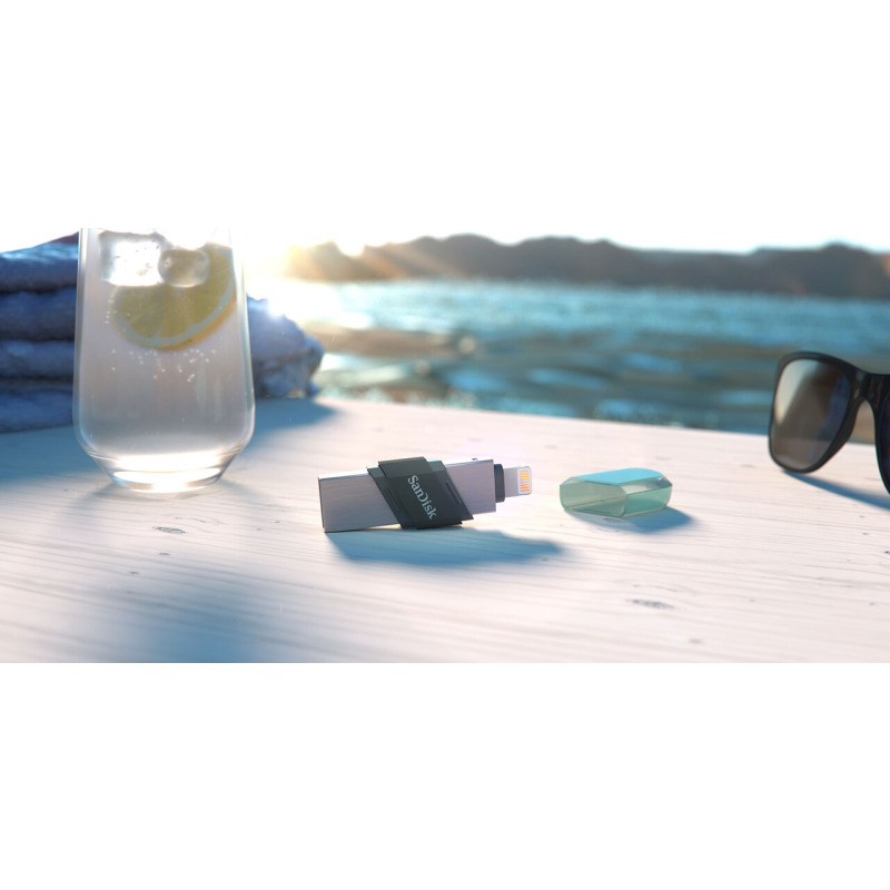 MEMORIA SANDISK 256GB IXPAND FLASH DRIVE FLIP PARA IPHONE/IPAD LIGHTNING/USB 3.1 METLICA CON TAPA DE PLASTICO SDIX90N-256G-GN6NE image 6