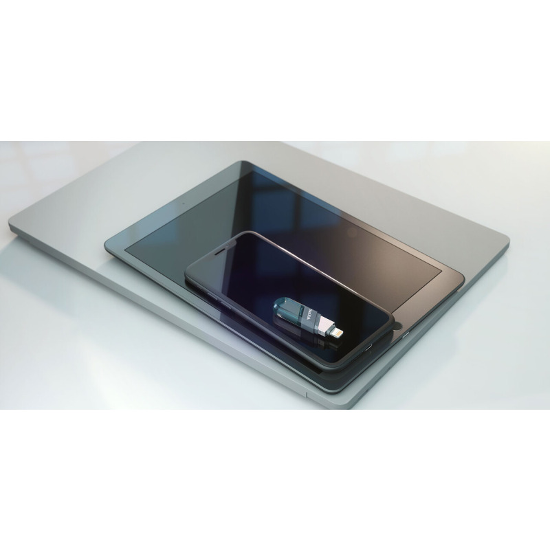 MEMORIA SANDISK 256GB IXPAND FLASH DRIVE FLIP PARA IPHONE/IPAD LIGHTNING/USB 3.1 METLICA CON TAPA DE PLASTICO SDIX90N-256G-GN6NE image 9