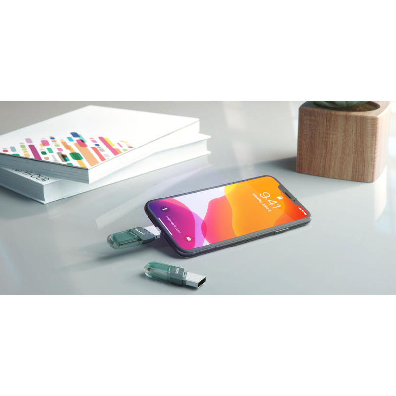 MEMORIA SANDISK 256GB IXPAND FLASH DRIVE FLIP PARA IPHONE/IPAD LIGHTNING/USB 3.1 METLICA CON TAPA DE PLASTICO SDIX90N-256G-GN6NE image 10
