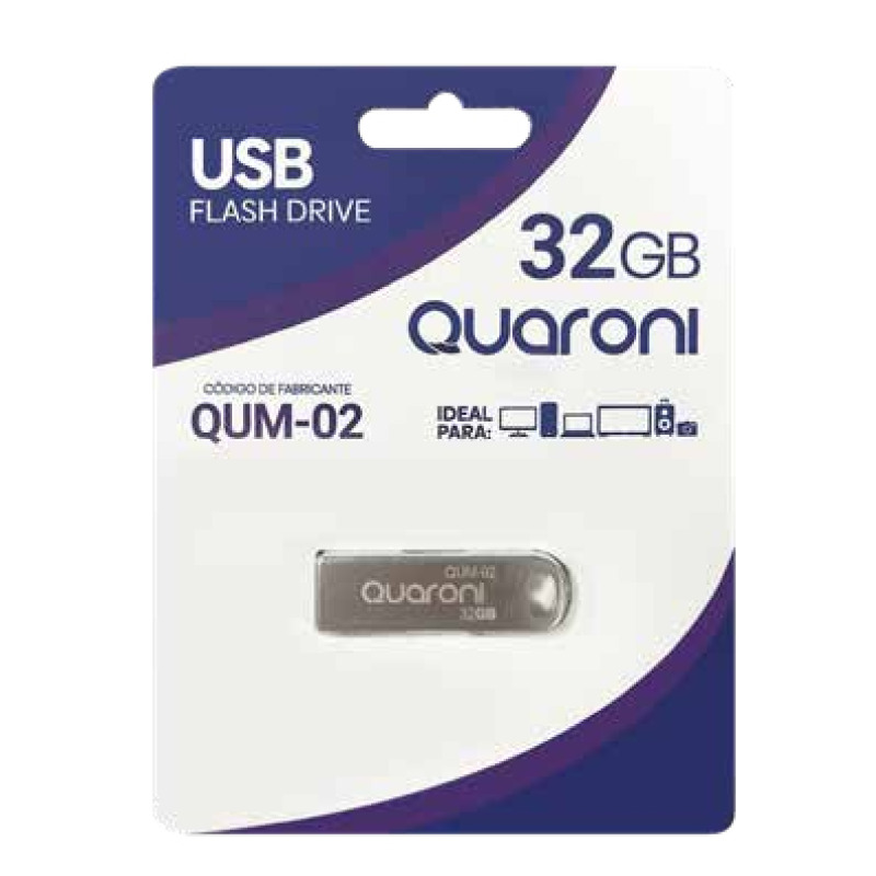 MEMORIA QUARONI 32GB USB METALICA USB 2.0 COMPATIBLE CON ANDROID/WINDOWS/MAC image 2