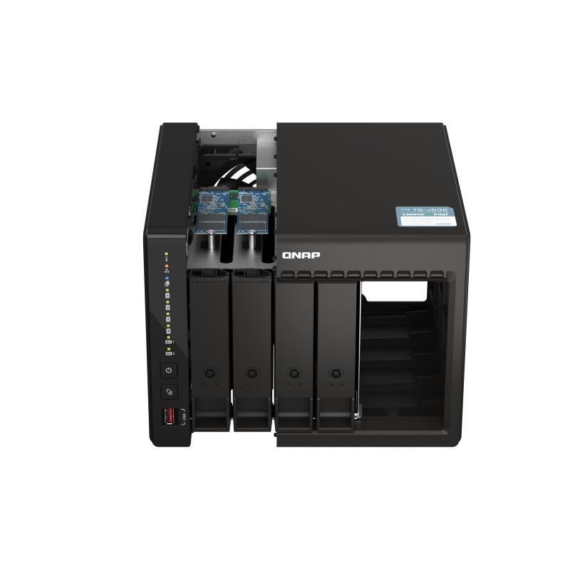 NAS QNAP TS-453E-8G / 4 BAHIAS / TORRE / INTEL CELERON 4NUCLEOS 2.6GHZ / 8GB RAM DDR4 / LAN 2,5GBE2 / HDMI2 / USB 3.22 / USB 2.02 / SOPORTA M.2 22802 / HOT SWAP / NO INCLUYE DISCOS image 5