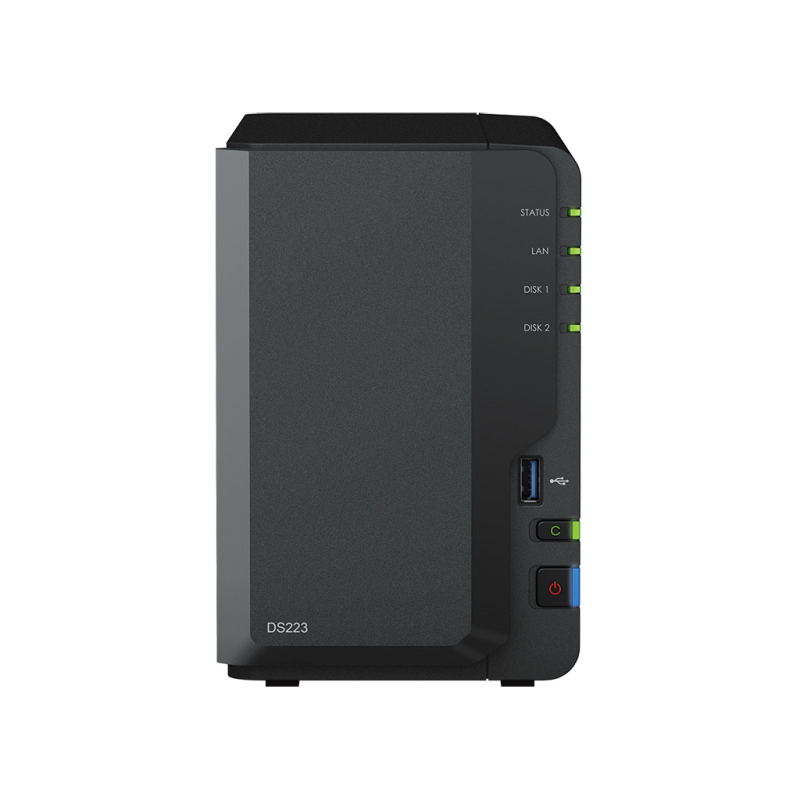 NAS SYNOLOGY DS223 /2 BAHIAS NUCLEO CUDRUPLE 1.7 GHZ /2GB DDR4/ LAN GIGABIT X1/USB 3.2 X3/SATA/HOT-SWAP/ SIN DISCOS/ REALTEK RTD1619B/HASTA 36 TB image 2