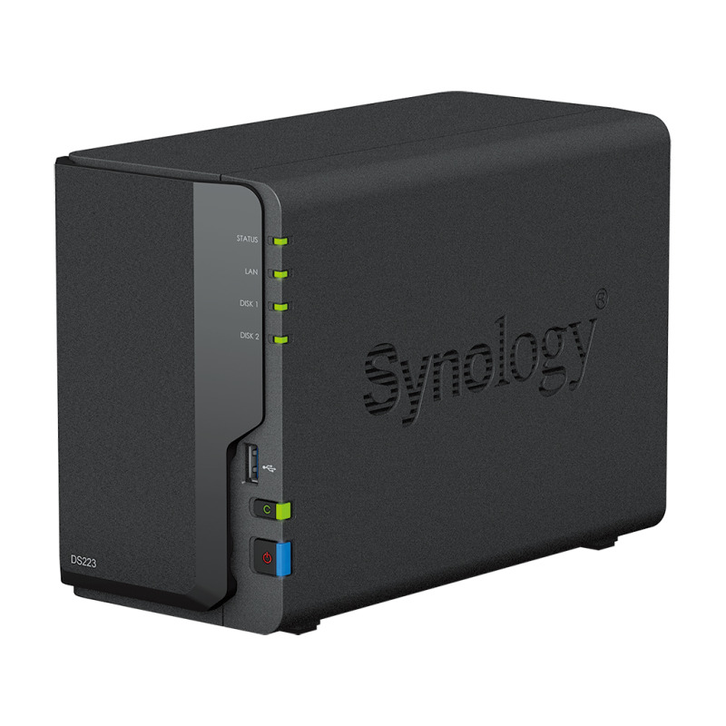 NAS SYNOLOGY DS223 /2 BAHIAS NUCLEO CUDRUPLE 1.7 GHZ /2GB DDR4/ LAN GIGABIT X1/USB 3.2 X3/SATA/HOT-SWAP/ SIN DISCOS/ REALTEK RTD1619B/HASTA 36 TB image 3