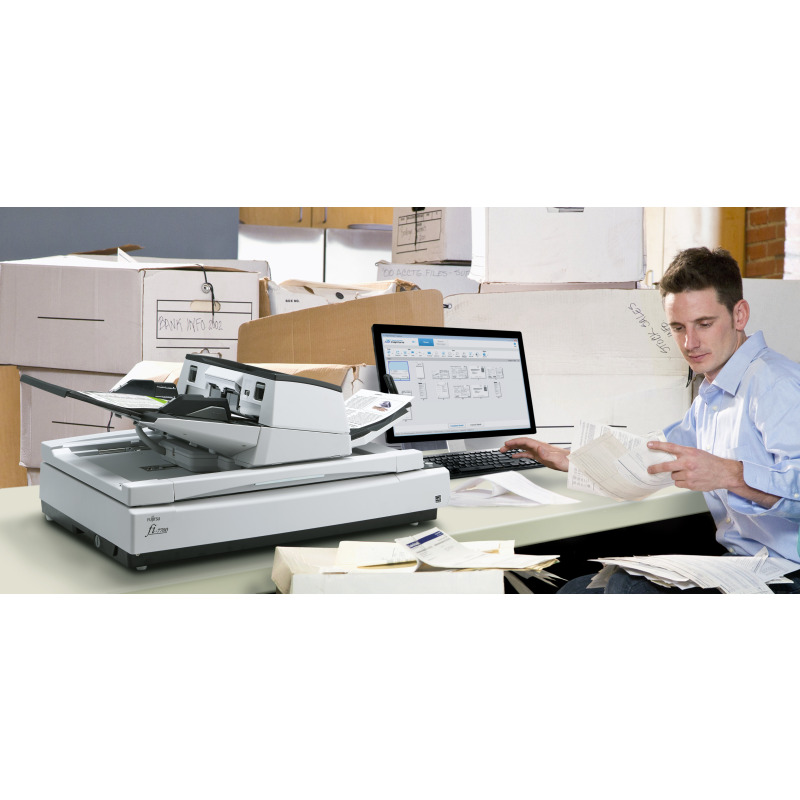 ESCANER FUJITSU FI-7700, 100 PPM/200 IPM, 600 DPI, 24 BITS,USB, DUPLEX, ADF , CAMA PLANA image 5