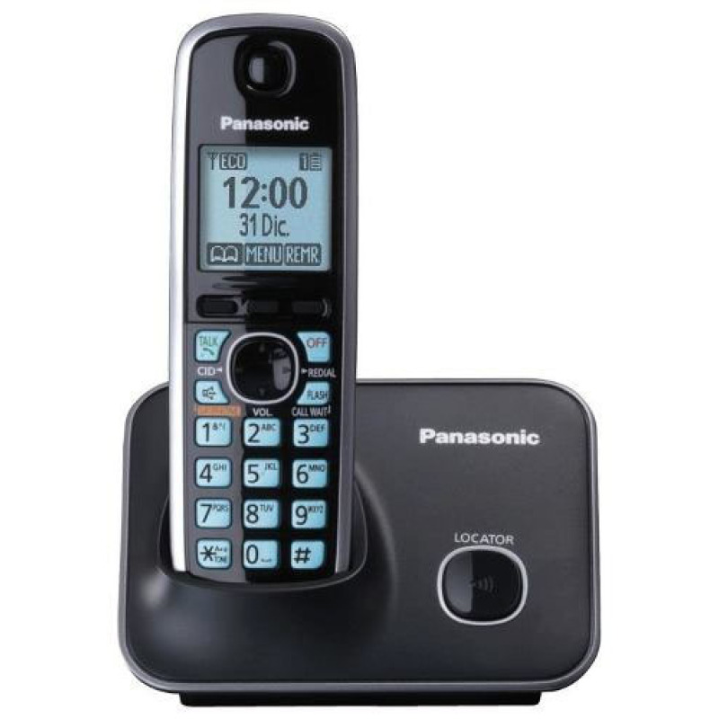 TELEFONO PANASONIC KX-TG4111MEB INALAMBRICO PANTALLA LCD 1.8 COLOR AZUL TECLADO ILUMINADO ALTAVOZ 50 NUMERO EN DIRECTORIO BLOQUEO DE LLAMADAS NO DESEADAS NEGRO