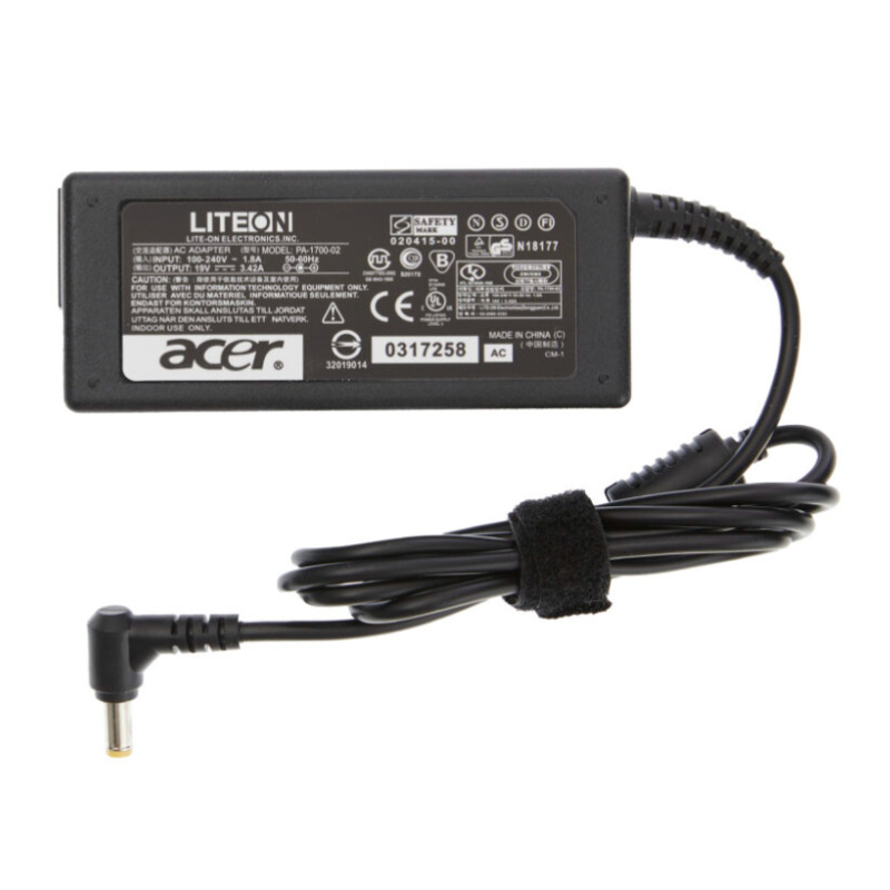Generico AC-ACER adaptador e inversor de corriente Interior 65 W Negro