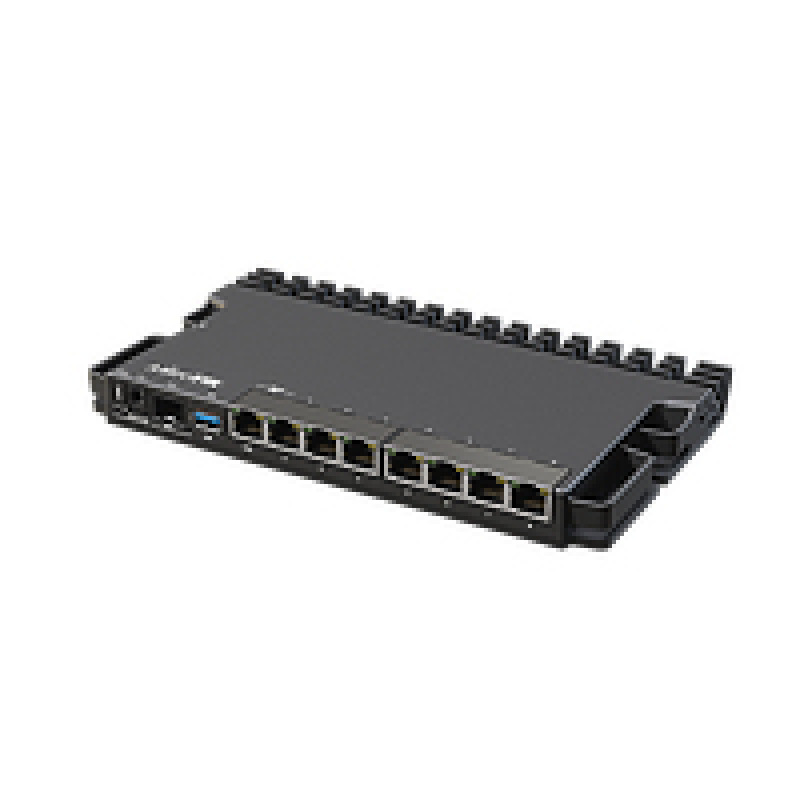 RB5009UGSIN RouterBoard CPU 4 Núcleos 8 Puertos Gigabit 1 SFP Solo RouterOS v7