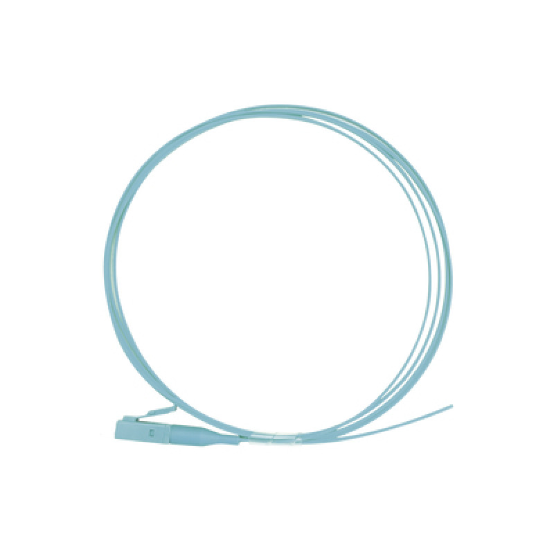 Pigtail de Fibra Óptica Simplex LC PVC OM4 50/125 Aqua 1 metro