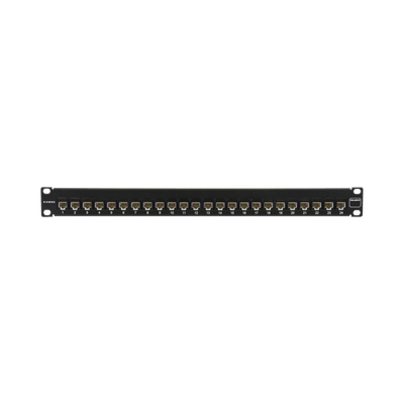 Patch Panel UltraMAX UTP Precargado con Jacks Cat6 24 Puertos Plano 1U