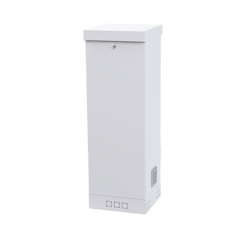 Gabinete para Piso Capacidad 31 Unidades de Rack Doble puerta y Postes frontales e intermedios ajustables Color Blanco Se envía el Gabinete Armado