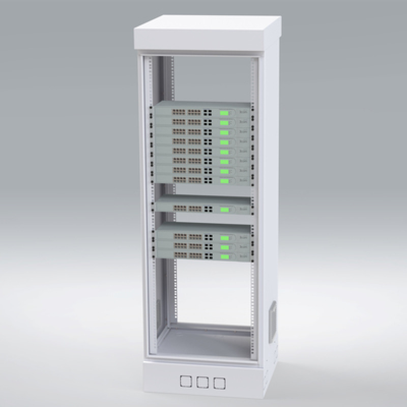 Gabinete para Piso Capacidad 31 Unidades de Rack Doble puerta y Postes frontales e intermedios ajustables Color Blanco Se envía el Gabinete Armado image 4