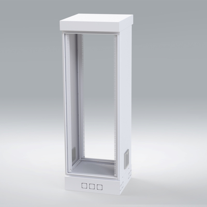 Gabinete para Piso Capacidad 31 Unidades de Rack Doble puerta y Postes frontales e intermedios ajustables Color Blanco Se envía el Gabinete Armado image 6
