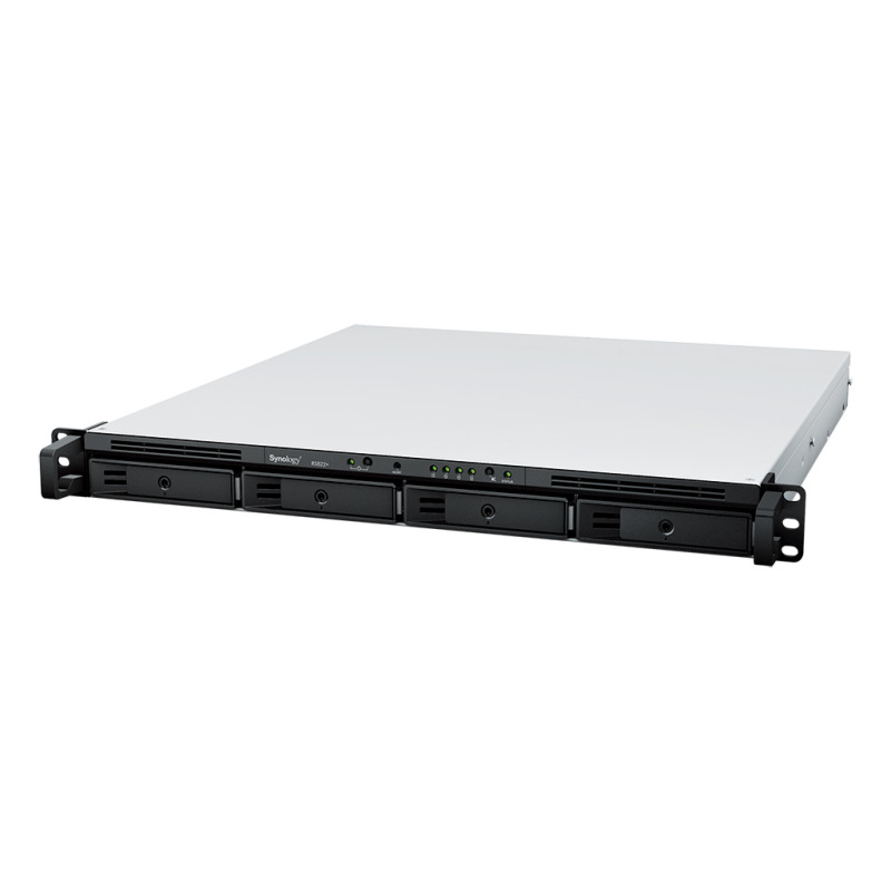 NAS SYNOLOGY RS822+ /4 BAHIAS EXPANDIBLES HASTA 8/RACK 1U/NUCLEO CUADRUPLE 2.2GHZ/2GB DDR4  HASTA 32GB/LAN GIGABIT X4/USB 3.2 X2/ HOT-SWAP/HASTA 72TB Y CON  EXPANSION HASTA 144TB  AMD RYZEN V1500B image 2