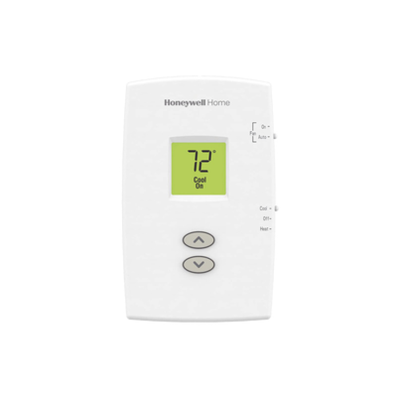 Termostato para sistemas de una sola etapa calor y frio no programable vertical PRO 1000