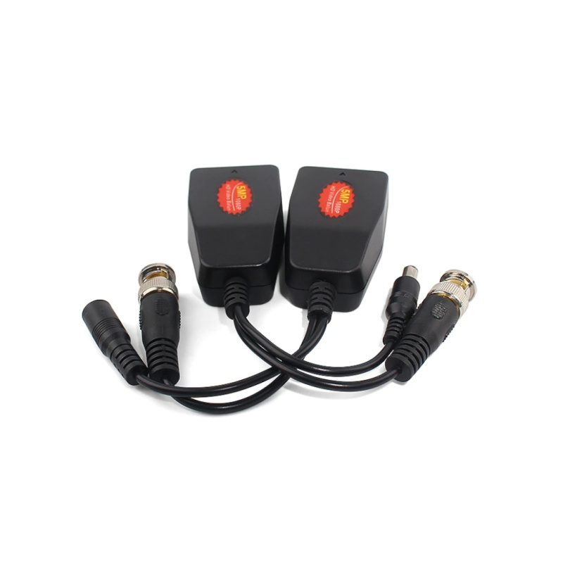 SAXXON VB-04 - Par de transceptores 4K para video y energía, con entradas RJ45, 4K hasta 150m con CVI, 4MP y 2MP hasta 250m